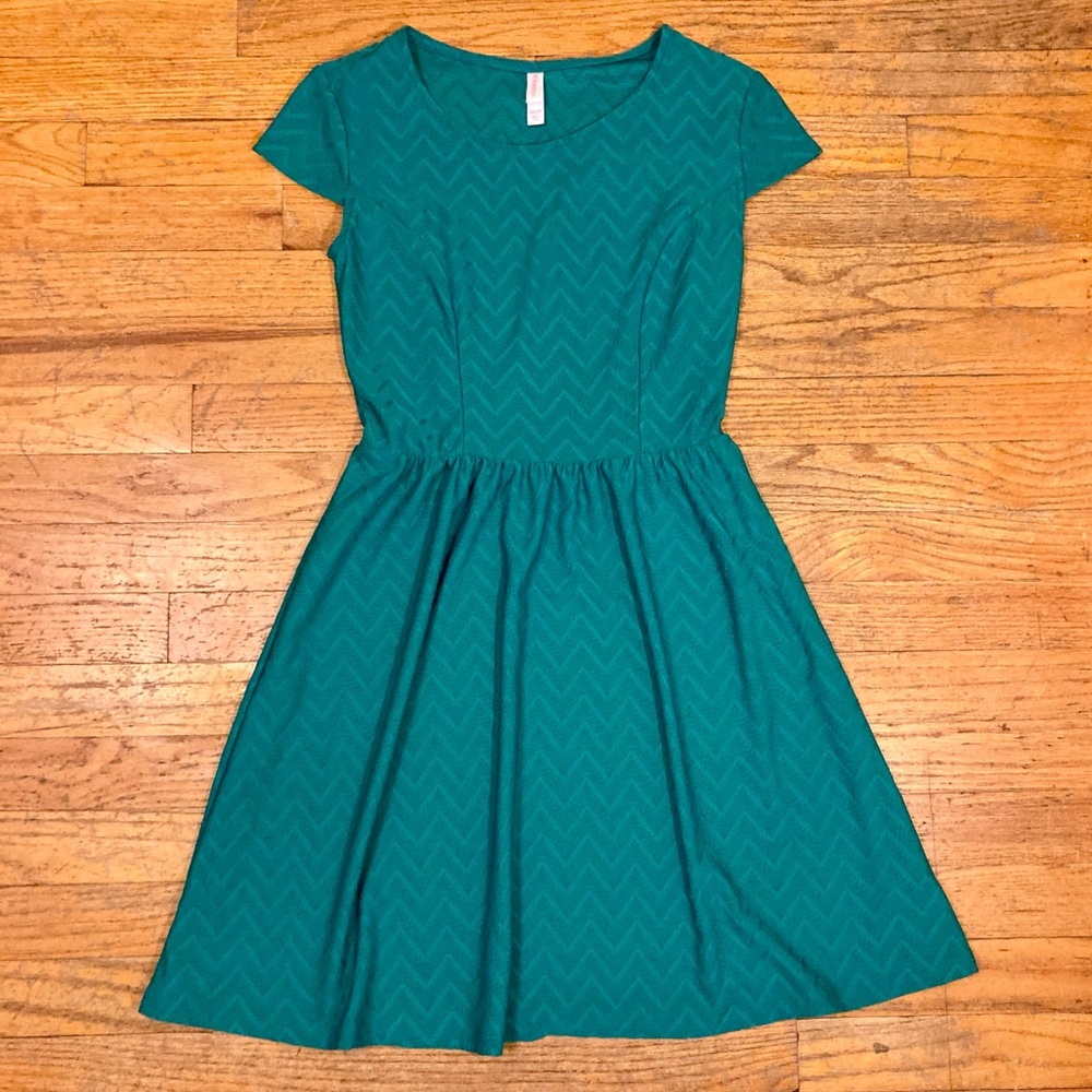 Green Short Sleeved Babydoll Dress